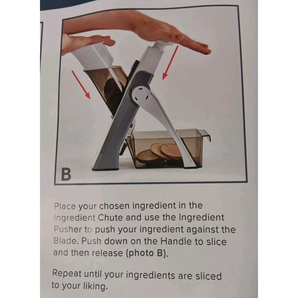 Zakarian by Dash Safe Slice Mandoline Slicer Slice Dice Julienne Matchstick READ
